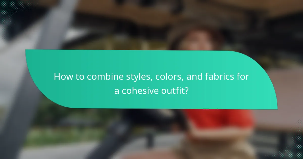 How to combine styles, colors, and fabrics for a cohesive outfit?