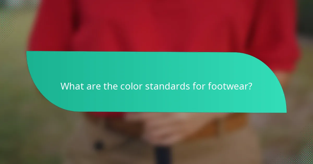What are the color standards for footwear?